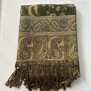 New | Army Green Pashmina Shawl